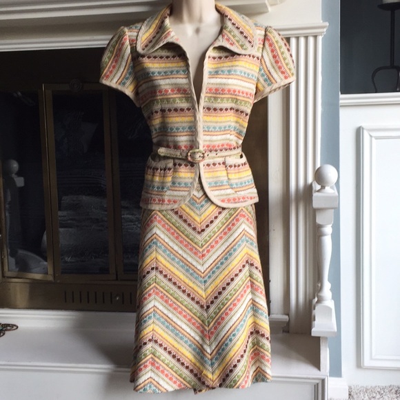Nanette Lepore Dresses & Skirts - Nanette Lepore Suit Dress skirt Jacket stripe Sz 6